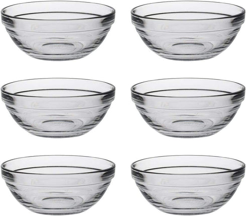 Duralex - Lys Stackable Clear Bowl 12 cm (4 3-4 in) Set Of 6