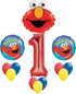 Elmo Sesame Street #1 1st First Birthday Party Supply Balloon Mylar Latex Set