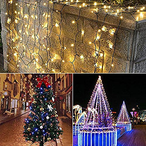 lychee Solar Rope Lights Outdoor 16.5ft 50LED Waterproof Solar Power String w/ Light Outdoor Rope Lights Ideal for Home Garden Party Wedding Decoration (Blue)