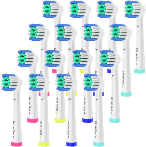 16 Count Replacement Brush Heads Compatible with Oral B Braun Electric Toothbrush, Deep and Precise Cleaning.
