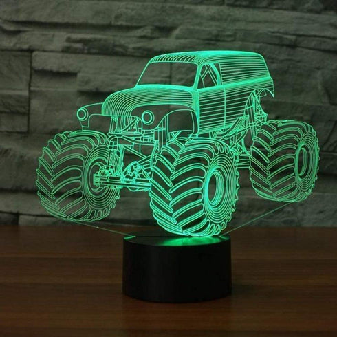 3D LED Illusion Lamp Monster Truck Night Light Optical Lighting Car Effect Touch Switch USB Powered LED Decoration Night Desk Lamp