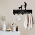 YSDESIGN Dog and Man Key Hooks-Unque Decor Wall Hooks,Wall D©cor,Wood Coat Hooks, Key Holder,Key Hanger for Wall€?Entryway and Kitchen-11.8—7.8Inch Black Wooden Heavy Duty 20LB(Max)