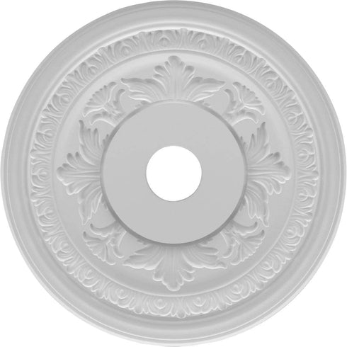 Ekena Millwork CMP22BA Baltimore PVC Thermoformed Ceiilng Medallions, 22"OD x 3 1/2"ID x 1"P (Fits Canopies up to 7 3/4"), Unfinished