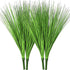 Beebel Artificial Plants 17" Artificial Onion Grass Bushes UV Resistant Plants Faux Shrubs Fake Wheat Grass Greenery Topiaries for Bathroom Home Office House Decorations (4 Pcs/Green)