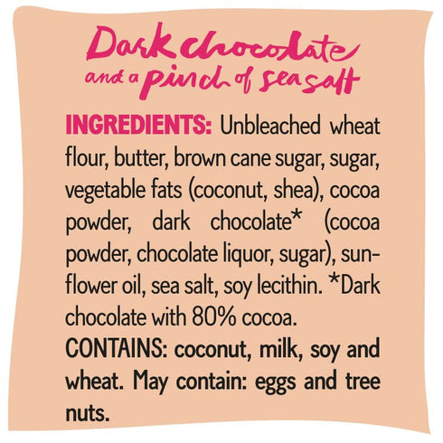 Michel et Augustin Gourmet Chocolate Cookie Squares | Dark Chocolate & Sea Salt | Individually Wrapped European Cookies | 15 French Shortbread Cookies
