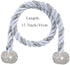 ALON Magnetic Curtain Tiebacks, Bling Curtain Holdbacks, Crystal Tie Backs for Curtains, Hold Curtains Drape Ties Backs 17 inch Holdback, No Need Drilling(Set of 4 - Silver)