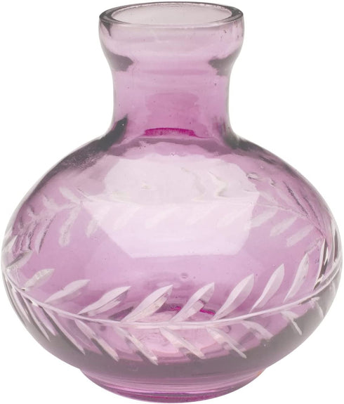 ART & ARTIFACT Flower Vases Set of 5 Small Glass Vases for Flowers, Jeweltone or Clear Glass Bud Vases - Jeweltones