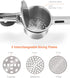 WILLIZTER Potato Ricer, Stainless Steel Potato Ricer Fruit and Vegetables Masher Food Ricer Large Capacity with 3 Interchangeable Discs & Inner Cup
