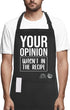 Funny Chef Aprons for Men and Women with Pockets, Your Opinion Wasn't in the Recipe, Kitchen Cooking Grilling Apron for Dad Mom Husband Wife, Grill Gift for Birthday Christmas Thanksgiving Fathers Day