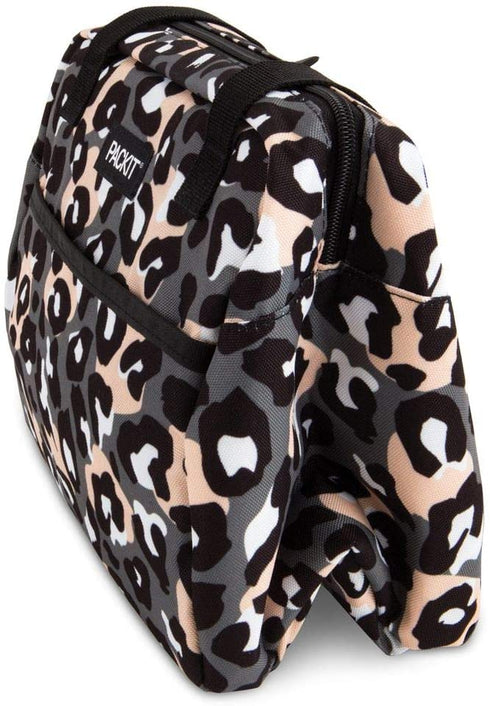 PackIt Freezable Hampton Lunch Bag, Wild Leopard Gray