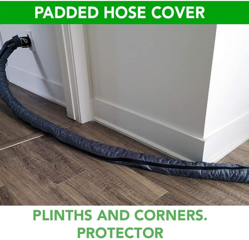 Nadair OVO Universal Padded Cover, Fits All 40 to 42 ft Central Vacuum Hose, Machine Washable, Easy to Install with Zipper, 42ft, Grey
