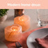 himalayan glow 3051 Shape Natural Pink Heart Style Tealight, 100% Pure Crystal Salt Candle Holder | Night Light & Decorative Light, Perfect Valentine's Day Gift, 3 Inches, Orange