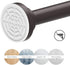 Ausemku Shower Curtain Rod Tension - 26-40 Inch Never Rust Non-Slip Spring Tension Curtain Rod No Drilling Stainless Steel Curtain Rod Use Bathroom Kitchen?Brown?
