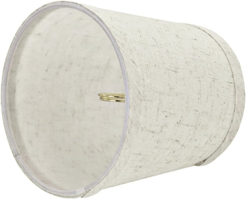 Aspen Creative 32832-2 Small Hardback Empire Shape Chandelier Clip-On Lamp Shade Set (2 Pack), Transitional Design in Flaxen, 5" bottom width (4" x 5" x 5")