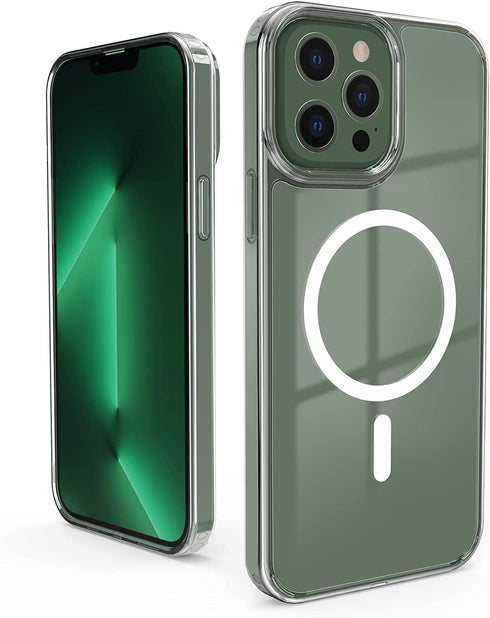 leChivée for iPhone 13 Pro Max Mag Safe Case, Clear Magnetic 13 pro max Case Compatible with MagSafe, Shockproof Full-Body Protection Phone Cover for iPhone 13 pro max 6.7 inch 2021 (Clear)