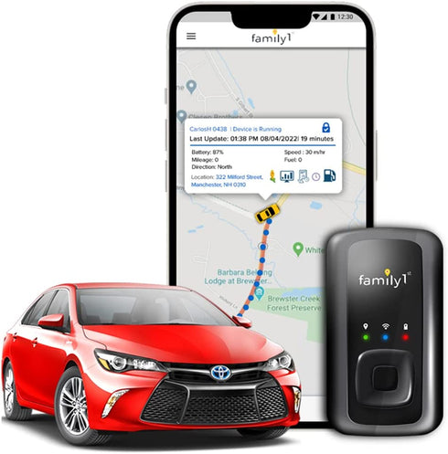Family1st GPS Tracker for Vehicles Car Automobiles Trucks and Kids with Real time Tracking App Discreet Tracking Device for Cars Anti-Theft. Subscription Required