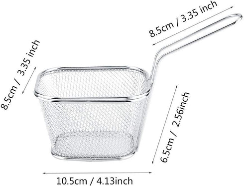 Mini Stainless Steel Chips Deep Fry Baskets Food Presentation Strainer Potato Cooking Tool