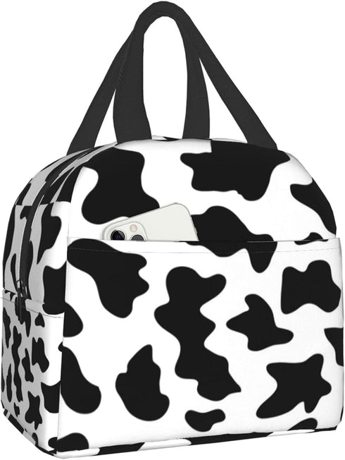 Cool Cow Lunch Box Insulated Lunch Boxes Waterproof Lunch Bag Reusable Lunch Tote With Front Pocket For School Office Picnic