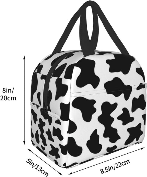 Cool Cow Lunch Box Insulated Lunch Boxes Waterproof Lunch Bag Reusable Lunch Tote With Front Pocket For School Office Picnic