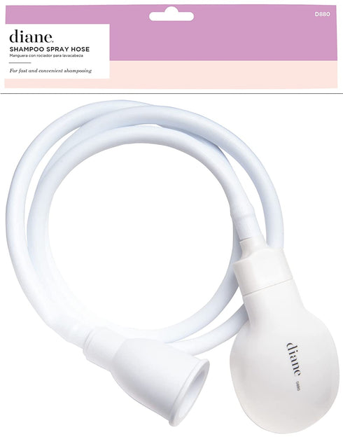 Diane Portable Shampoo Spray Hose – Sink Hose Nozzle for Washing Hair – 43” – White – D880