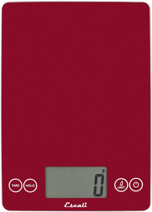 Escali 157R2 Arti Glass Digital LCD Display Kitchen, Office, Baking, Herb Scale w/Nutrition and Calorie Counting Feature, 15lb Capacity, Poppin' Pink