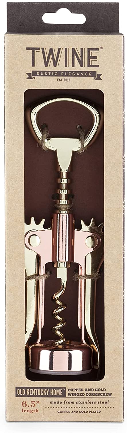 Twine Copper and Gold Winged Corkscrews