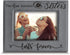 The Love Between Sisters Lasts Forever-Birthday, Christmas gift for Sister-Engraved Leather Picture Frame (4 x 6 Horizontal)