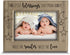 Twice The Blessings From Above,Twice The Smiles, Twice The Love-TWINS New Baby Gift-Twin Frame Boy Twins Girl Twins-Nursery decor-Engraved Leather Picture Frame (4"x 6" Horizontal)