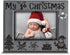 Bella Busta-My First Christmas-My 1st Christmas 2021-Engraved Leather Picture Frame -Christmas gifts -baby's first Christmas (4 x 6 Horizontal)