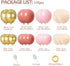 Kbrand Pink Balloons Arch Kit Garland And Metallic Gold For Girl Baby Shower Princess Nude Birthday Party Decorations Light Rose Women Blush 137PCS
