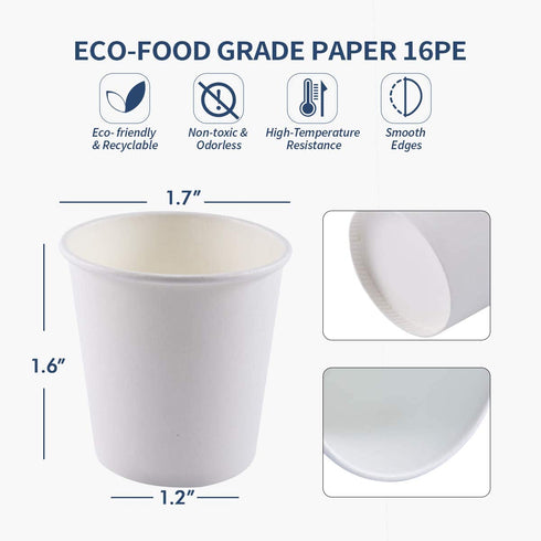 300Pack 4oz Disposable Paper Cups, Espresso Cups?Small Mouthwash Cups ,Hot/Cold Beverage Drinking Cup for Party,Travel and Event
