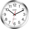 SHARP Wall Clock Silver/Chrome, Silent Non Ticking 12 Inch Quality Quartz Battery Operated Round Easy to Read Home/Kitchen/Office/Classroom/School Clocks, Sweep Movement