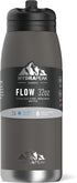 Hydrapeak Flow 32oz Insulated Water Bottle with Straw Lid | Double Wall Vacuum Insulated Stainless Steel Water Bottles, BPA-Free and Leak-Proof, Wide Mouth Flask with Bite Straw and Handle (Graphite)