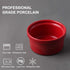 FE Ramekins, Lace Emboss Ramekin 8 oz Oven Safe, Creme Brulee Set of 6, Ceramic Souffle Dish for Baking Dessert and Cake (Apple Red)