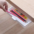 NUOBESTY 3pcs Under Desk Drawer Organizer Slide Out Hidden Table Storage Drawer Tray Self- Adhesive Stationery Pencil Holder for Office School Home