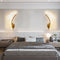 Modern Acrylic Hard Wired Wall lamp, Elegant Wall lamp with Brass Base, Suitable for TV Wall, Bedroom Bedside and Various Commercial Shop environments (2 Pieces)