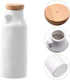 UPKOCH Ceramics Oil Bottles Ceramics Dispenser Bottle Olive Oil Soy Sauce Vinegar Cruet Liquid Condiment Storage Can for Kitchen Cooking (White) 400ML