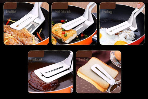 304 Kitchen Tongs Stainless Steel Bread Tongs/Steak Clamps/Fried Steak Clamp/Barbecue Tongs JXHAPY 10 Inch Premium Steak Clip (1)