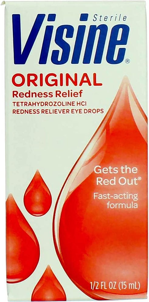 Visine Original Redness Reliever Eye Drops - 0.5 oz, Pack of 2