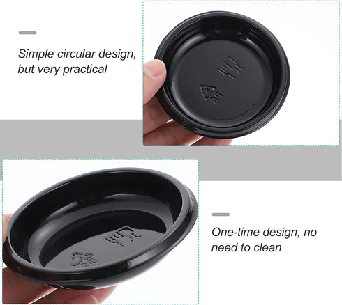 YARNOW 100Pcs Dipping Sauce Dishes Disposable Soy Sauce Dipping Bowls Porcelain Condiment Sauce Dish for Candy Pastry Nuts Dried Fruit