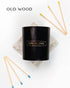 Premium Oud Wood Hand Poured Scented Candles, 8 oz | 45 Hour Burn, Long Lasting, Highly Scented, All Natural Soy Candles | Relaxing Aromatherapy Candle with Matte Black Glass Gift Box