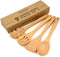 Bamber 4 Pieces Wooden Spoons for Cooking Wood Kitchen Utensil Set