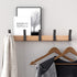 KooNiosio Coat Hook Rack Wall Mounted Coat Rack-5 Double Hook,Aluminum,Metal Coat Hook Rail for Coat Hat Towel Robes, Wooden Coat Hooks (Black)
