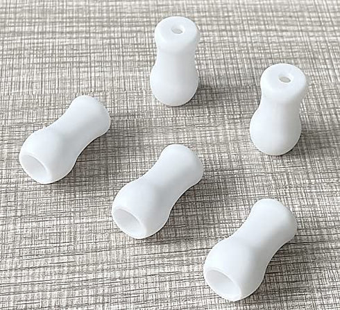 APUXON 20pcs White Plastic Cord Tassel Window Blind Cord Knobs Drops Pull End for Blinds or Shades