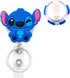 Cartoon Stitch Badge Reel Retractable ID Card Badge Holder with Alligator Clip Name Badge for Student Nurse Employee Coworker (BRL Stitch)