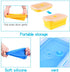 Collapsible Silicone Storage Set of 4 Plus Bonus Ice Tray - BPA Free, Microwave, Dishwasher And Freezer Safe