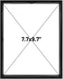 Frametory, Floating Picture Frame 8x10 - Black Metal Photo Frame - Real Glass - for Wall Mount or Tabletop Displays