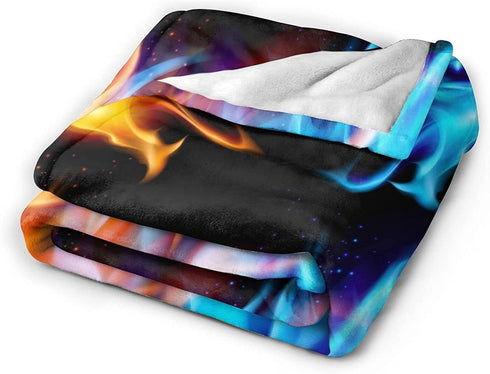 Flame Dragon Throw Blankets Super Soft Microfiber Warm Fuzzy Plush Blanket Cozy Luxury Bed Blankets All Season for Couch/Sofa/Gift 50"X40"