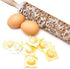 Uspacific Embossing Rolling Pin, Flower Pattern Wooden Laser Engraved Embossed Printing Rolling Pin DIY Tool for Homemade or Christmas Cookies