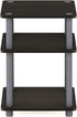 Furinno Turn-N-Tube Easy Assembly Multipurpose End Table / Side Table / Sofa Table / Nightstand, Round Tubes, Espresso